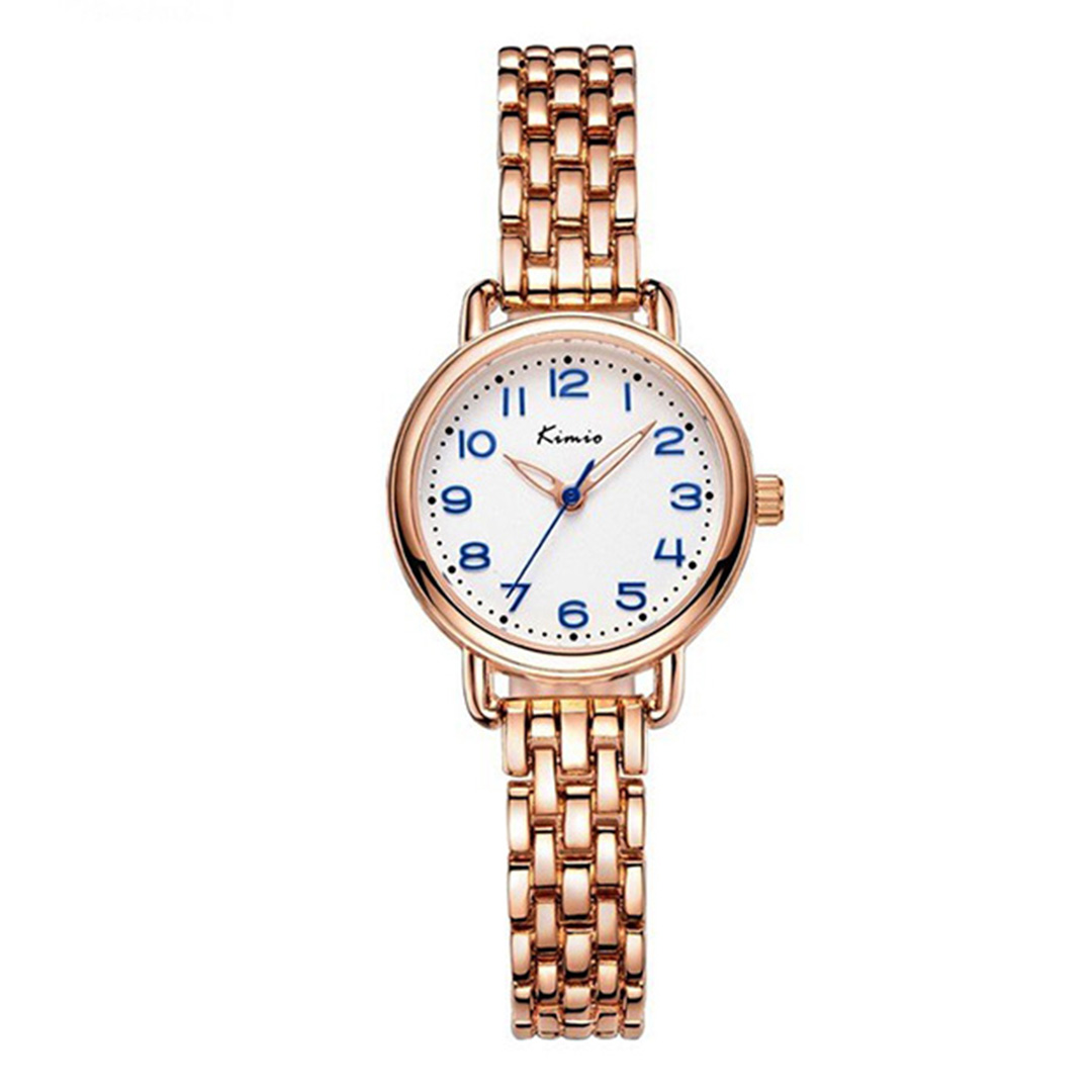 Relojes de Pulsera Analógicos de Cuarzo para Mujer con Esfera Pequeña de Diamantes y Correa de Acero Inoxidable - Resistente Al Agua