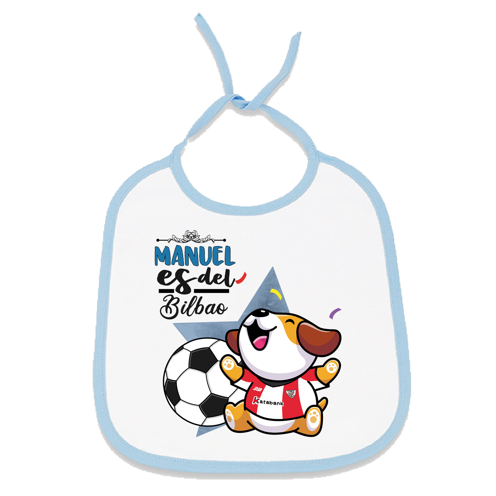 Babero personalizado nombre de bebé equipo de fútbol, niño y niña