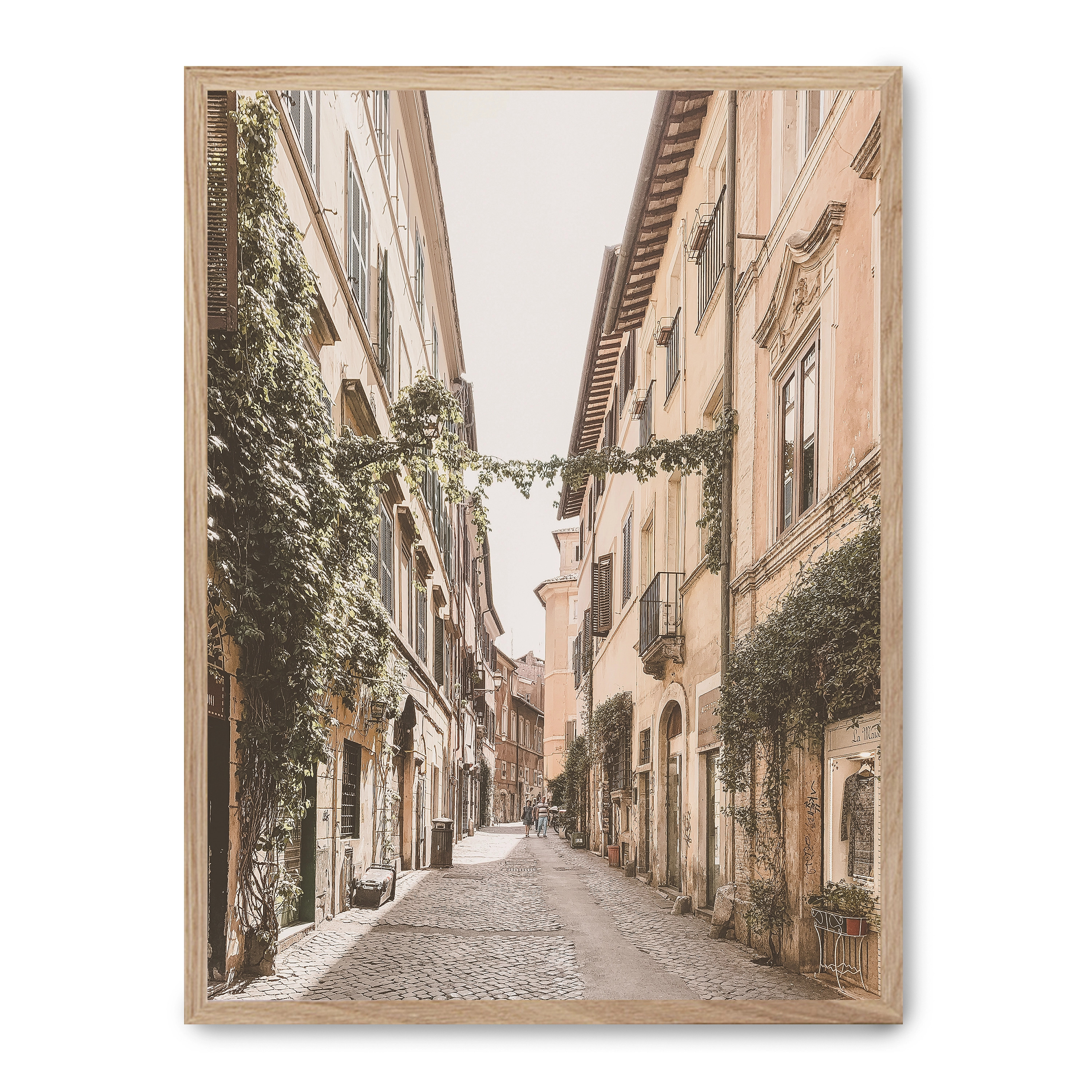 Lámina con marco negro LOST IN ROME 21x30 cm, Póster impreso en papel de primera calidad de 180gr, montado sobre marco de madera MDF acabado en negro., Arquitectura