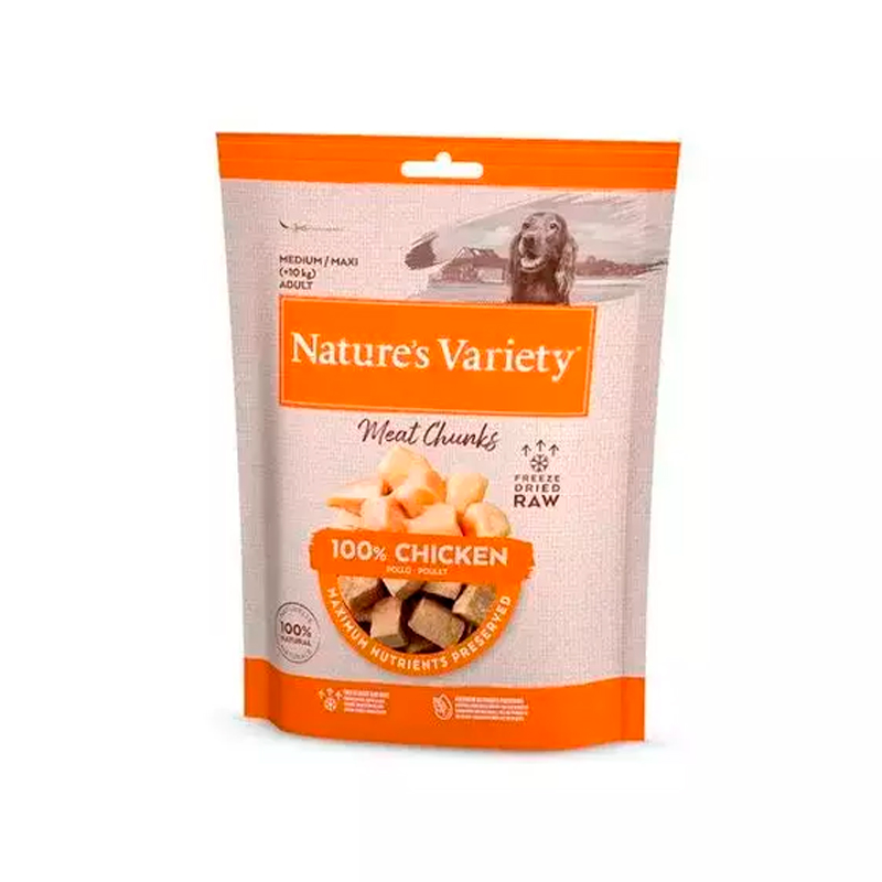 Nature's Variety Meat Chuncks Snack Liofilizado de Pollo - 6 unidades x 50 gr