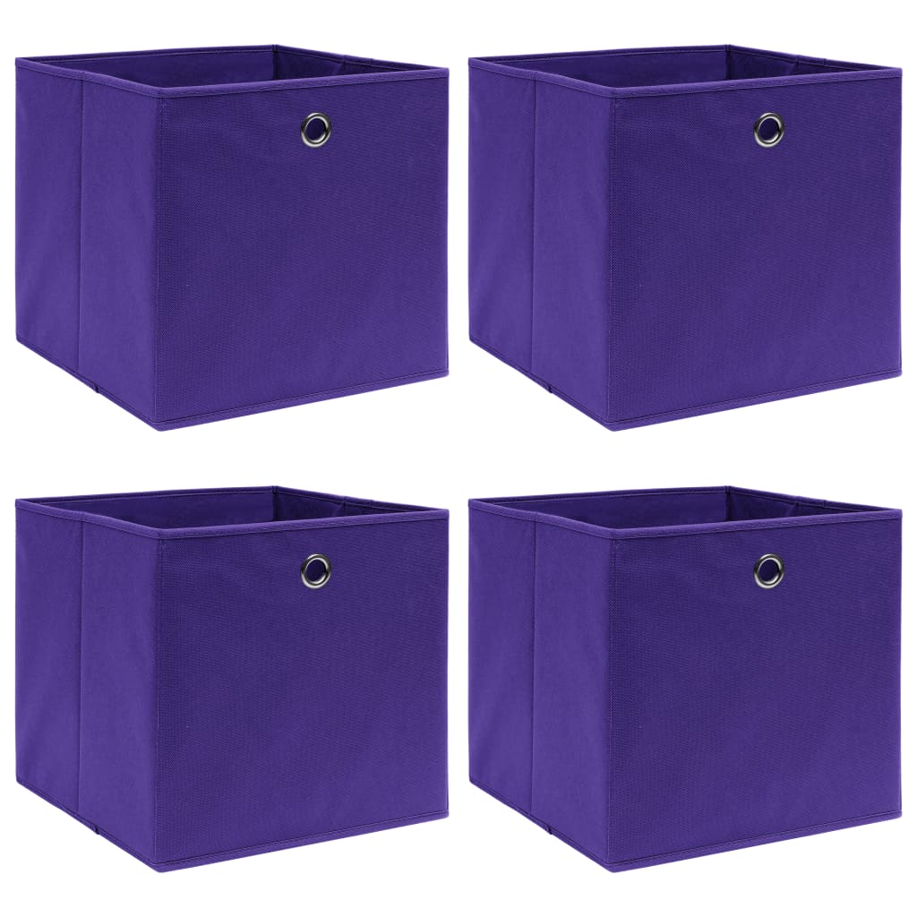 vidaXL Cajas de Almacenaje Cofres Plegables Organizadores 4 uds Celeste Color Azul bebé,  Azul,  Amarillo y mas