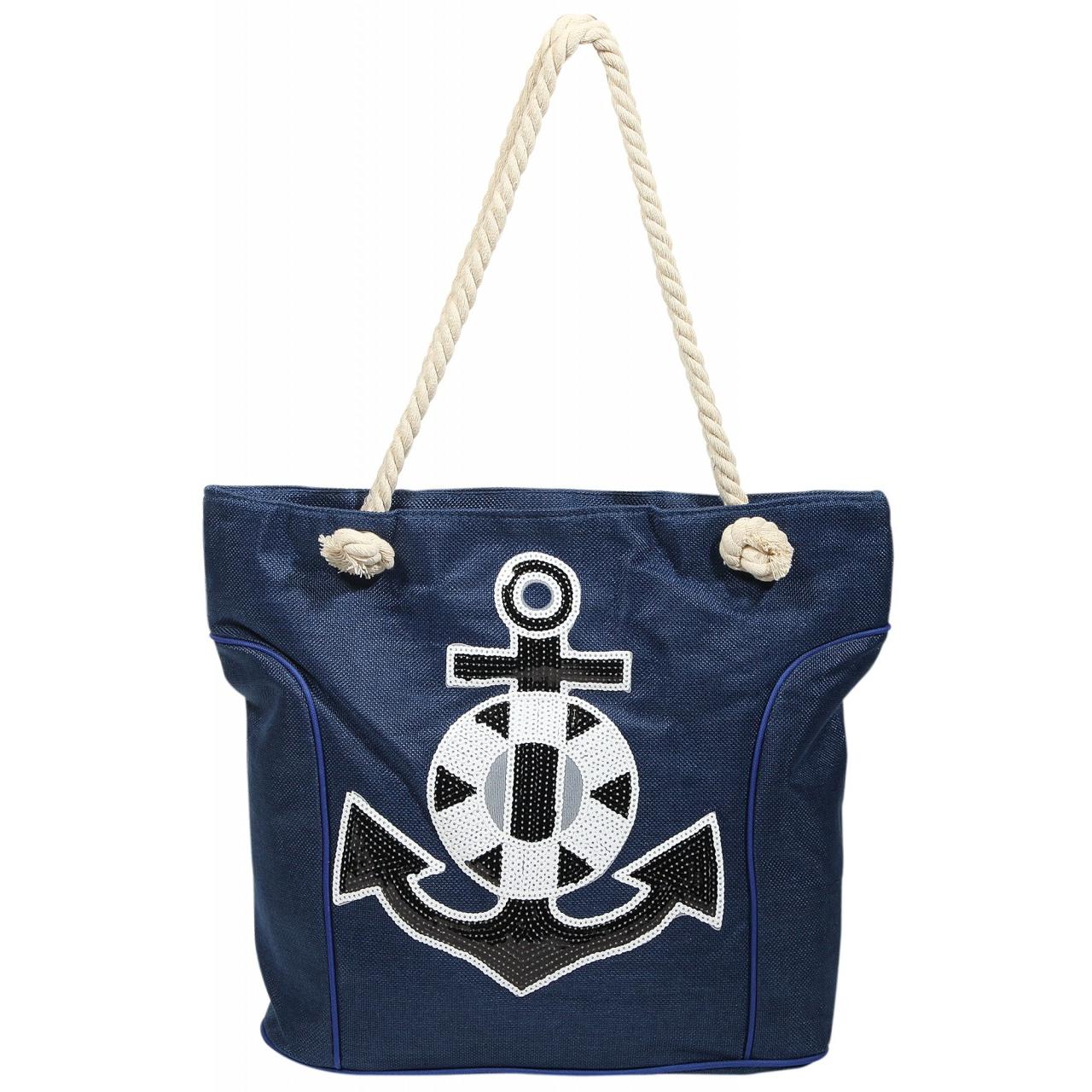 Mestre Artesão® Bolsa de Praia Âncora Azul - 0002