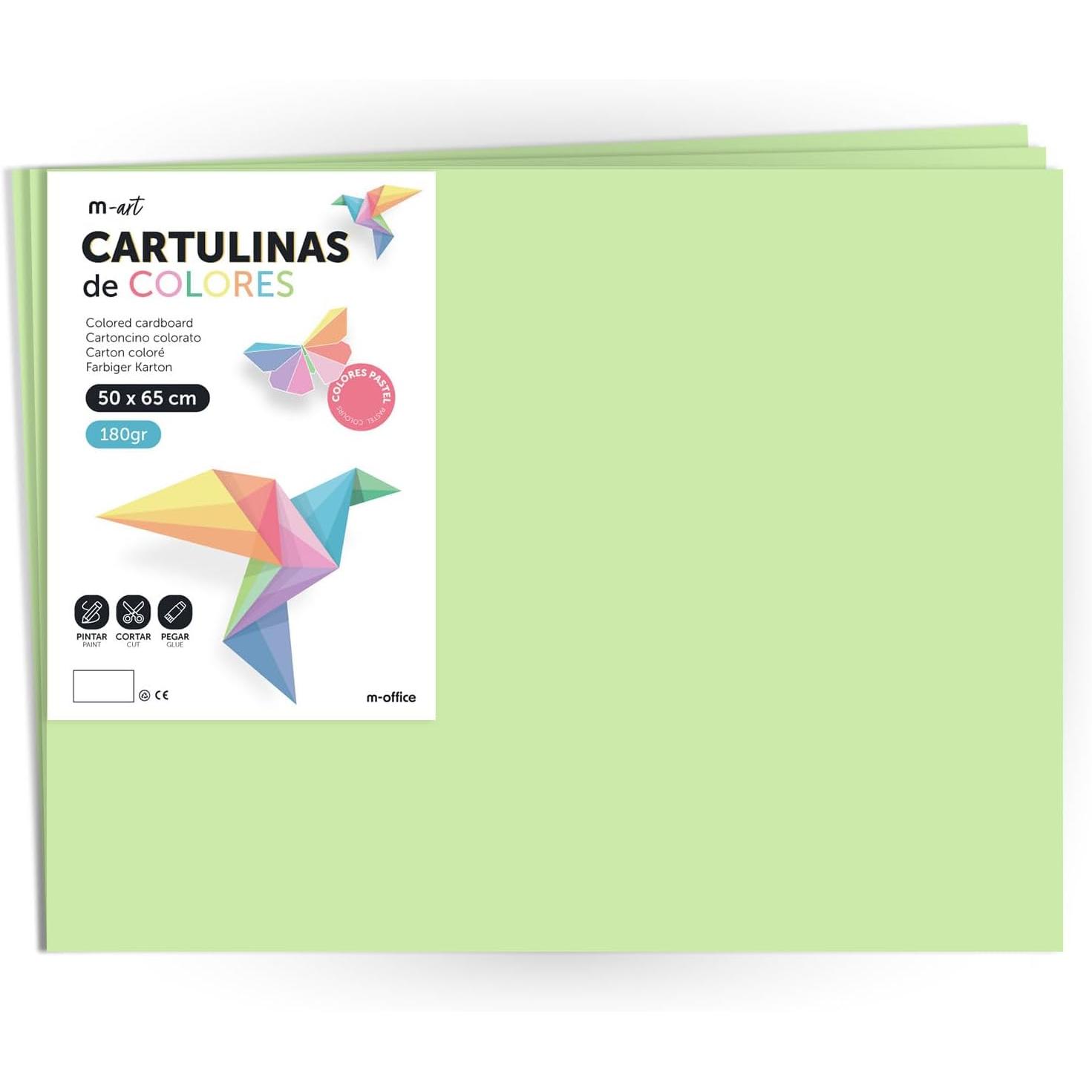 Pack 50 Cartulinas Color Lila Tamaño A3 180g