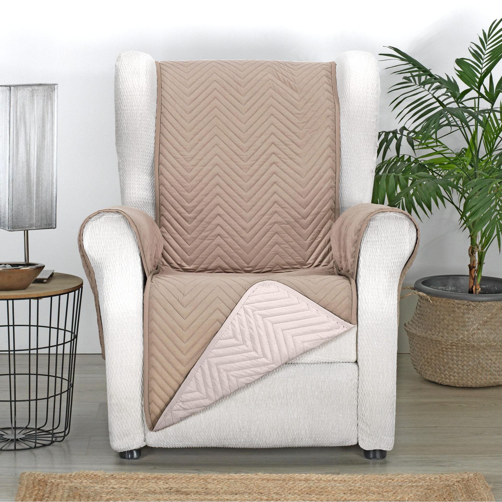 S&T Sofa Covers - Funda Cubre Sofá Reversible 1, 2, 3 y 4 plazas Modelo Mont - Ideal para proteger y cuidar el sillón o sofá