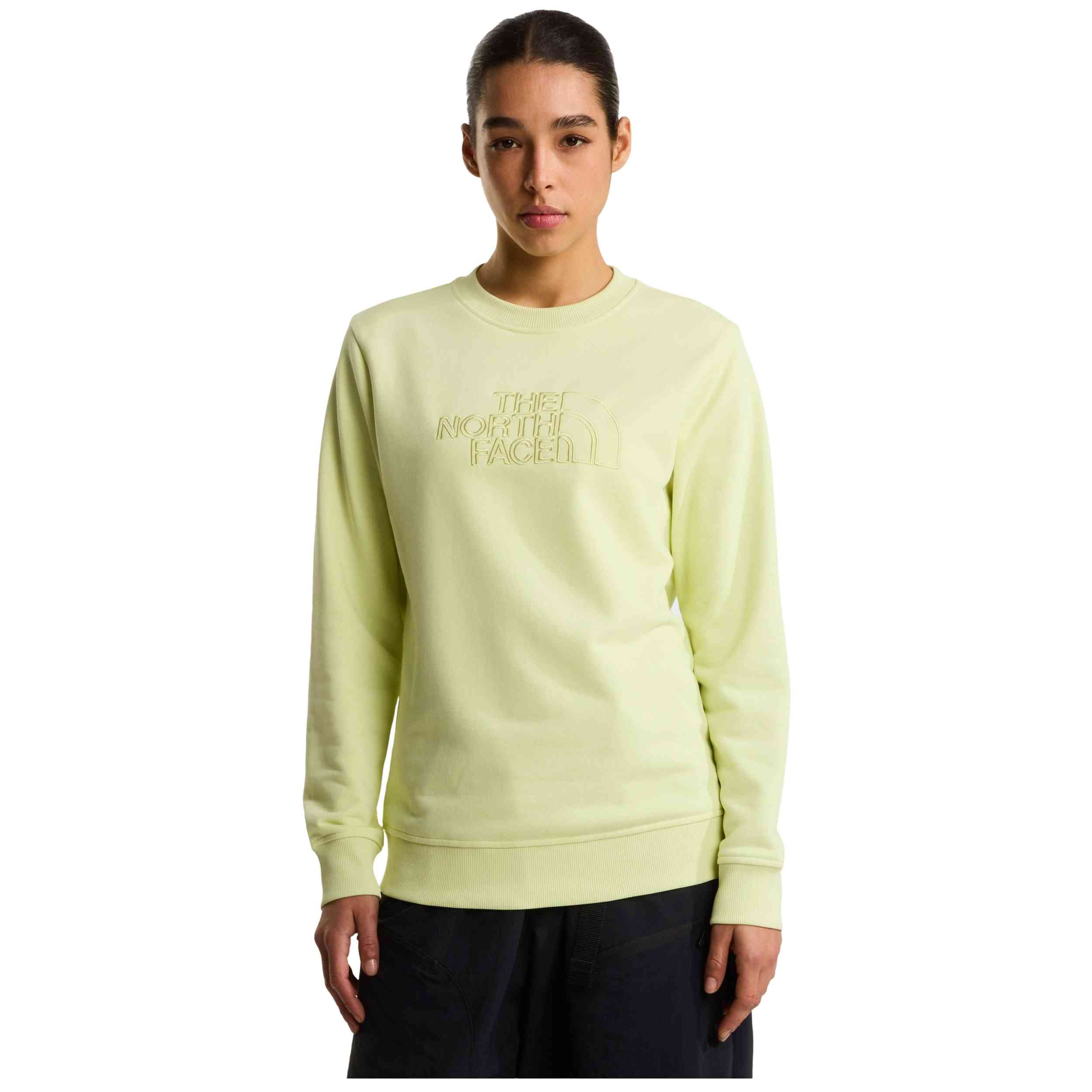 Sudadera The North Face modelo W DREW PEAK LIGHT REGULAR CREW Lemon Mist/Pear para Mujer en color Amarillo