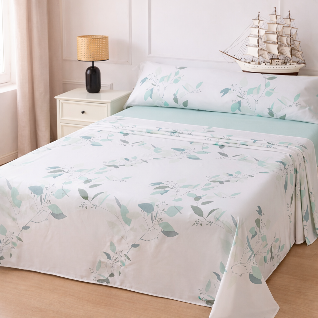 Juego de Sábanas 3 Piezas con Diseño Estampado Incluye Sábana Encimera, Bajera Ajustable y Funda de Almohada, 100% Poliéster, Para Camas 90/105/135/150/180 cm, ✅ Envíos a España en 48/72h