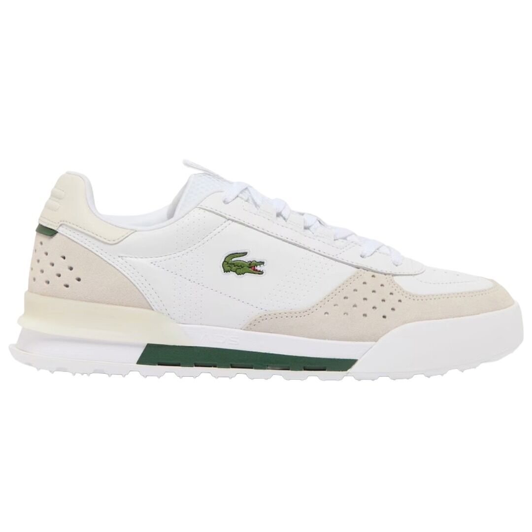 Zapatillas Lacoste Blancas y Verdes Slam Break de Piel de Estilo Tradicional e Innovación Moderna
