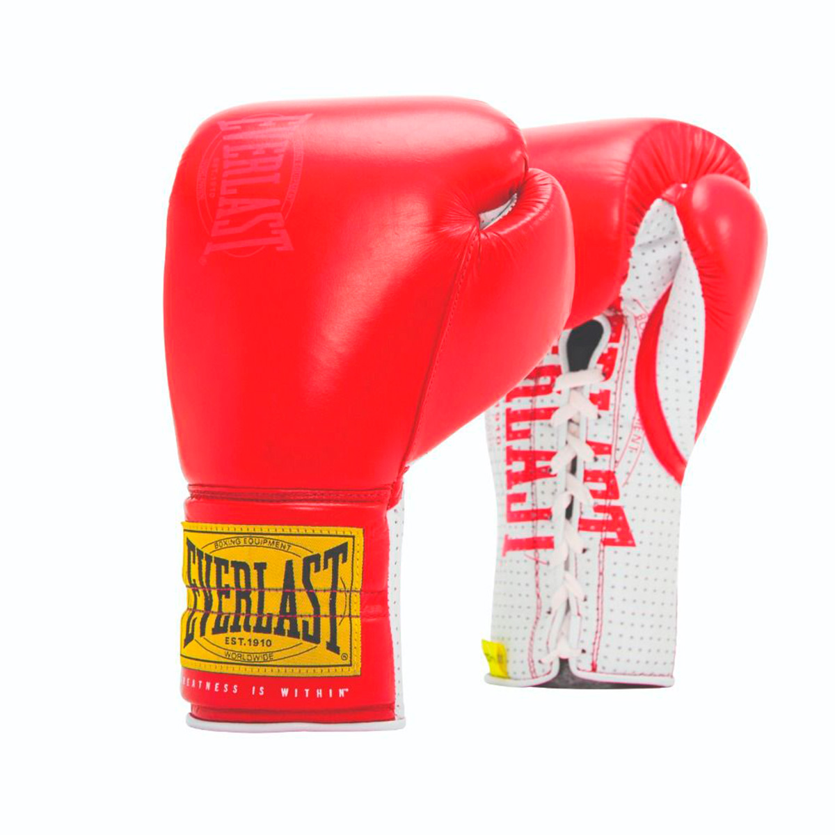 EVERLAST GUANTES 1910 SPARRING LACED GLOVES RED