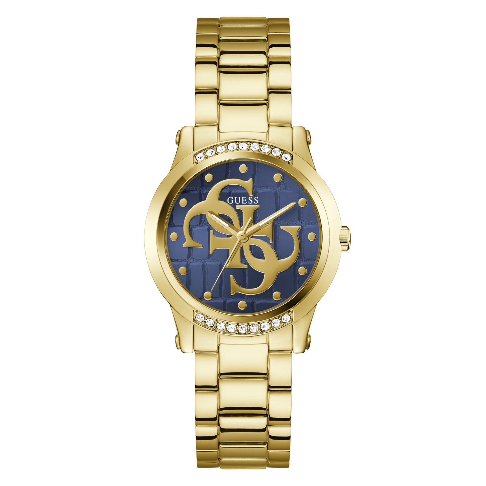 Guess Reloj Mujer Caja De Acero Reciclado Pulsera Acero De Color Dorado Resistente Al Agua 3 Atm Gw0861l6
