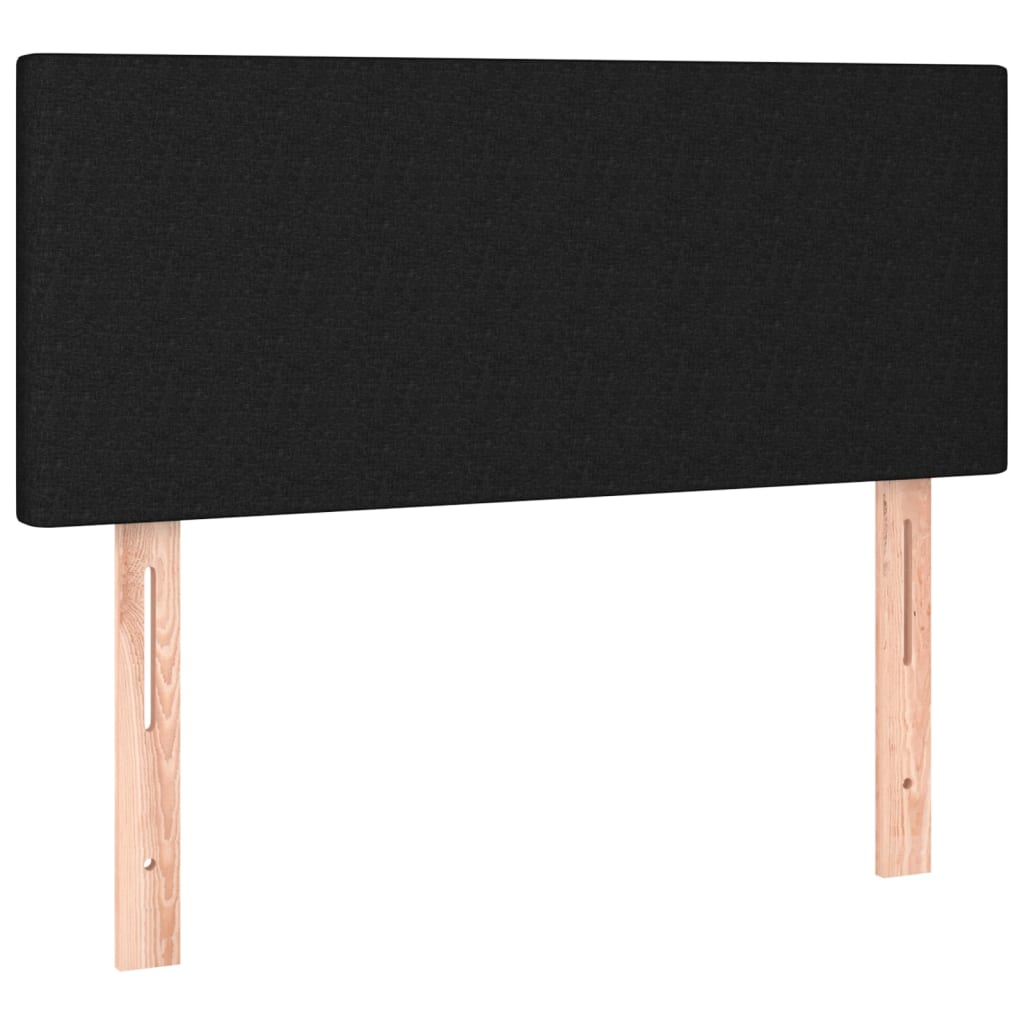 vidaXL Cabecero con LED de tela negro 80x5x78/88 cm