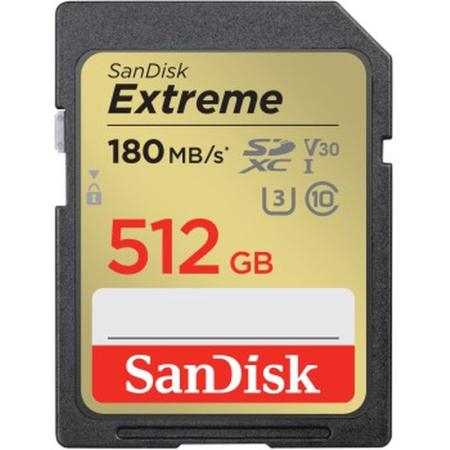 Sandisk Extreme Tarjeta Sdxc 512gb 180mb/s Uhs-i Clase 10 U3