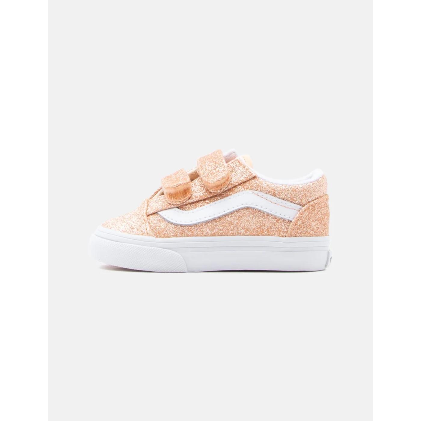 VANS KIDS OLD SKOOL GLITTER APRICOT
