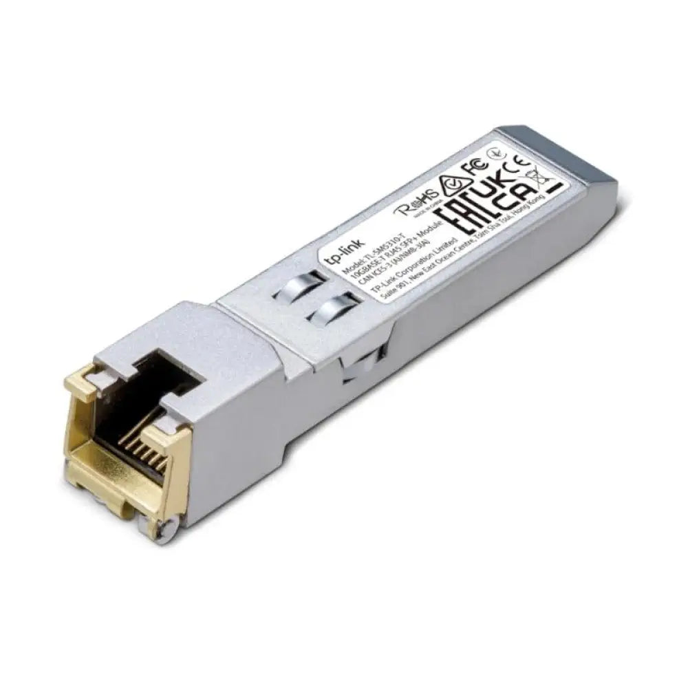 TP-Link - Módulo 10GBase-T RJ45 SFP+ SM5310-T con intercambio en caliente para redes de 10 Gbps, compatible con cat.6a, ideal para uso diario y fácil instalación