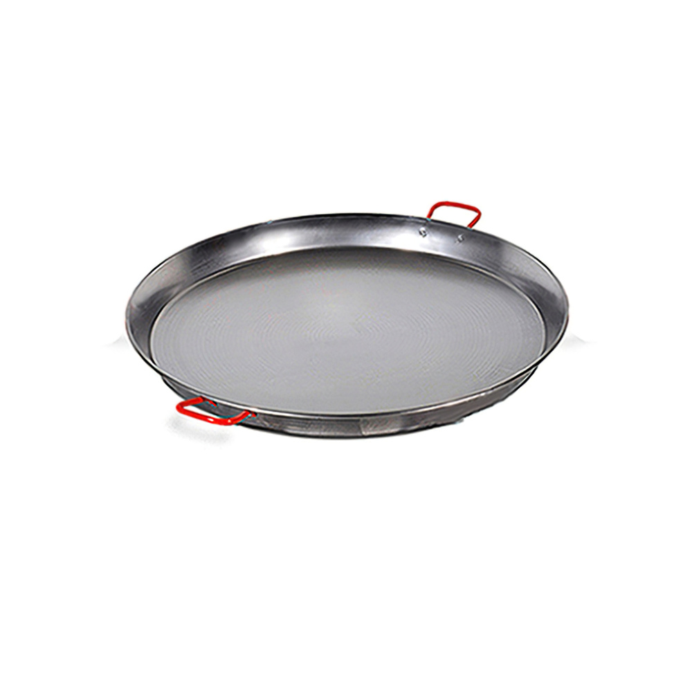 GARCIMA Paellera Valenciana de Acero Pulido Tradicional | Sartén para Paella Auténtica de Gran Conducción Térmica | Apta para Gas, Paelleros y Leña | Raciones de 2 a 120 Personas | Medidas de 26 cm a 115 cm