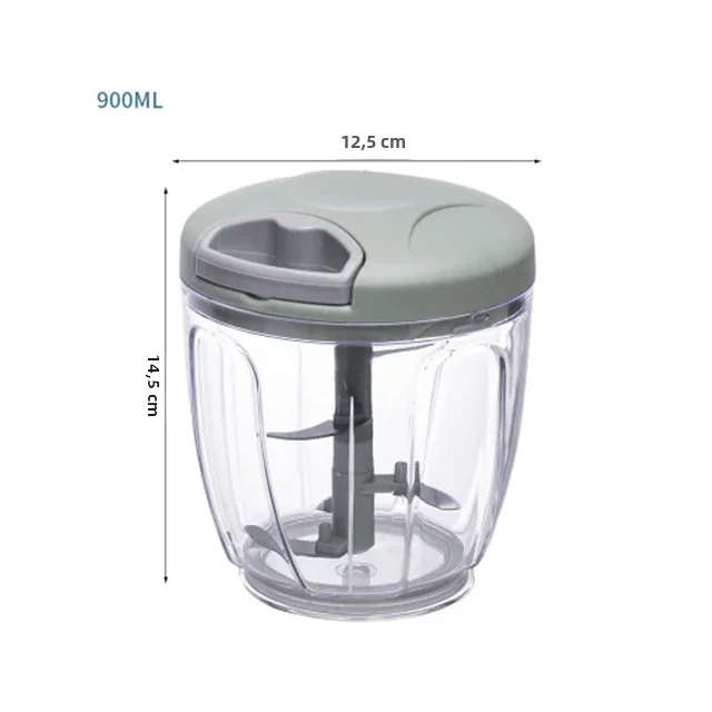 CA Picadora de Ajo Manual, impresora de Alimentación y verduras, Molinillos de Carne, utensilios de cocina, trituradora de Ajo, 500/900ML