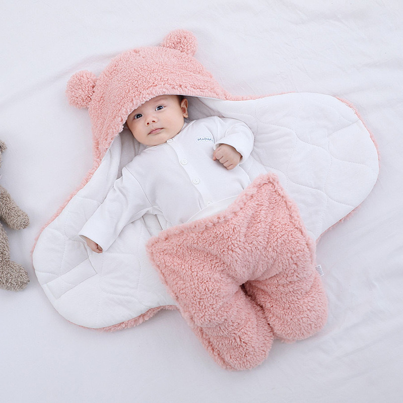 CA Saco de dormir acolchado con piernas divididas y engrosado para bebé para evitar saltos y proteger el pecho, ropa envolvente para salir, edredón antipatadas para las cuatro estaciones del bebé