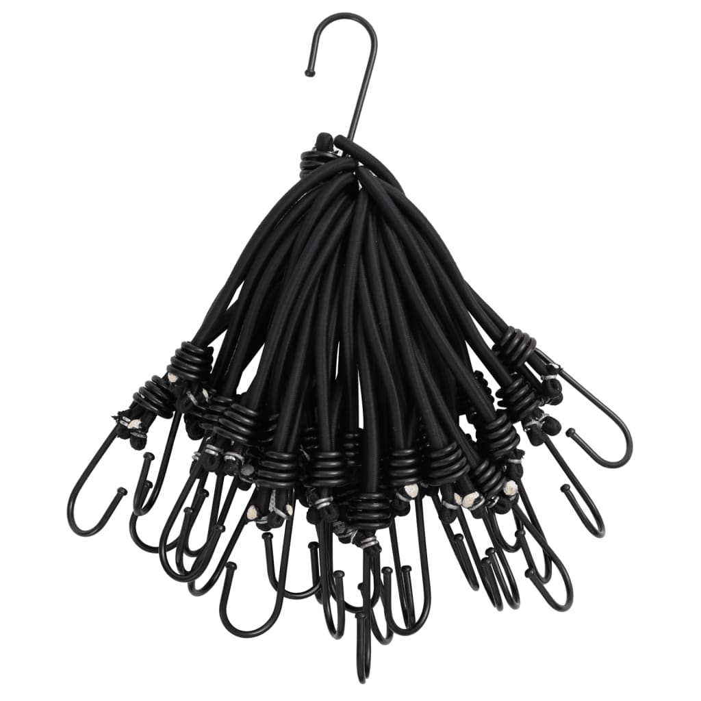 vidaXL Cuerdas elásticas con ganchos 17 cm Cantidad 25 unidades, 50 unidades
