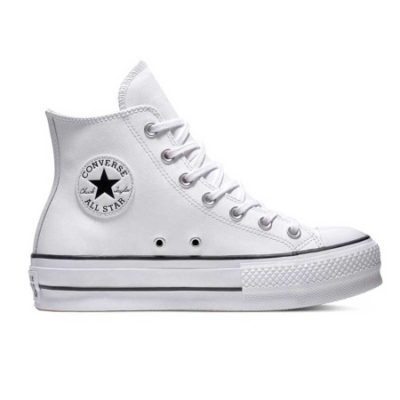 Zapatillas Converse Chuck Taylor All Star Leather High Top Blancas Piel Mujer 561676C