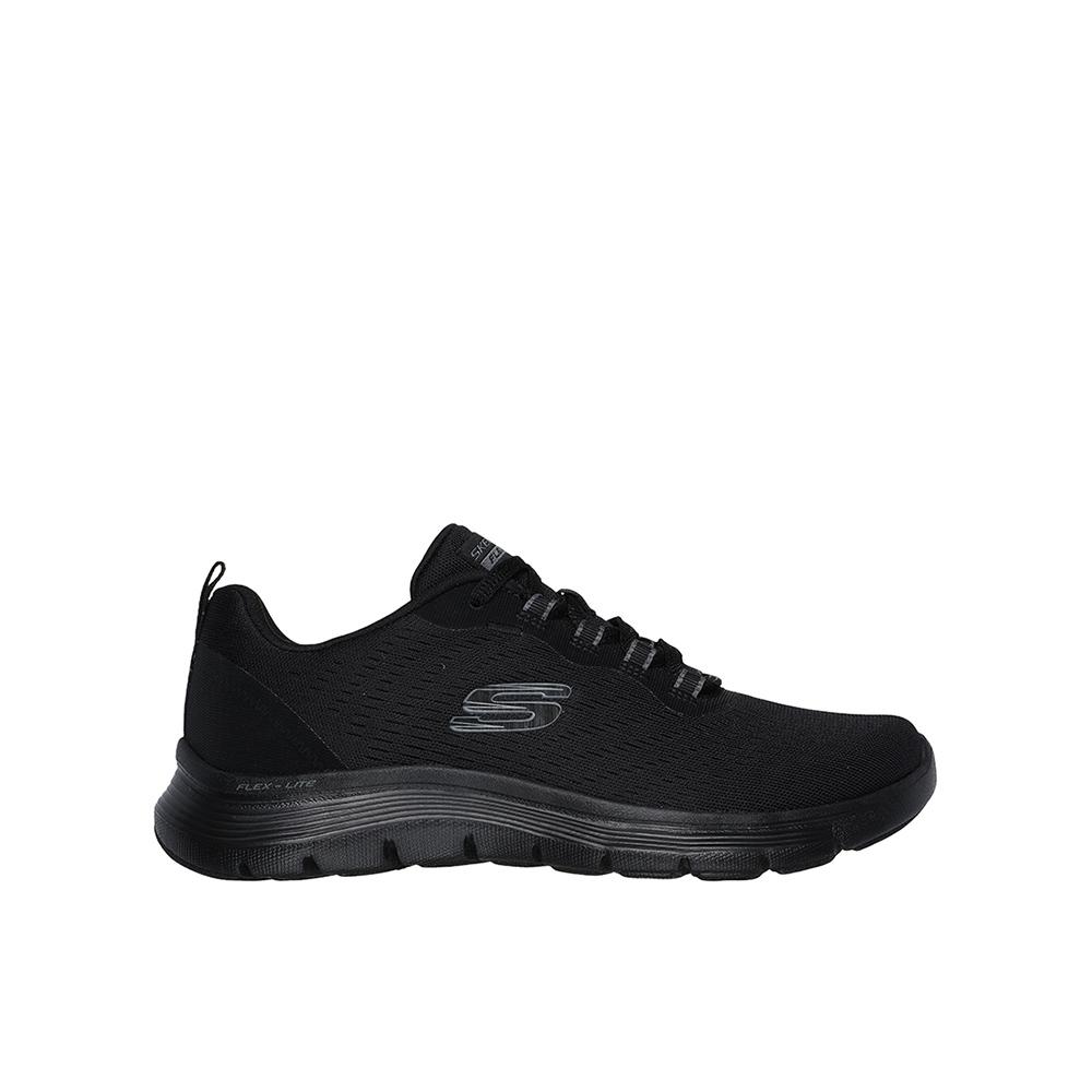 Skechers Zapatillas Flex Appeal 5.0 en color Negro de Mujer modelo 150201_BBK con tacón plano de 2,5cm y cordones 90348