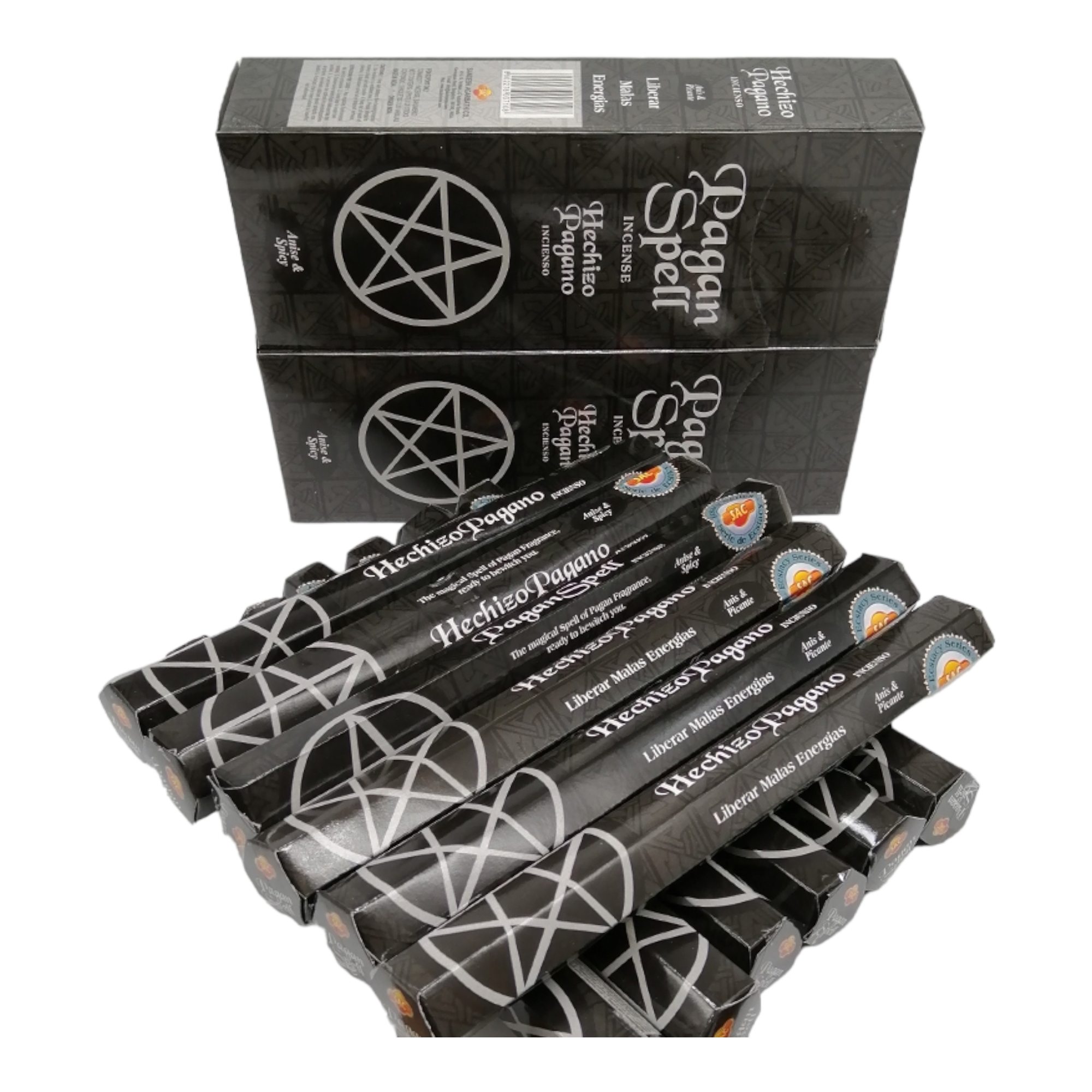 Incienso SAC Pack 12 Cajitas - 240 Varillas Masala Hechas a Mano en India - Serie Tradicional, Aroma a Elegir: Palo Santo, Sándalo, Canela, Lavanda, Vainilla, Mirra, Ruda, Almizcle - Ambientador Natural para el Hogar