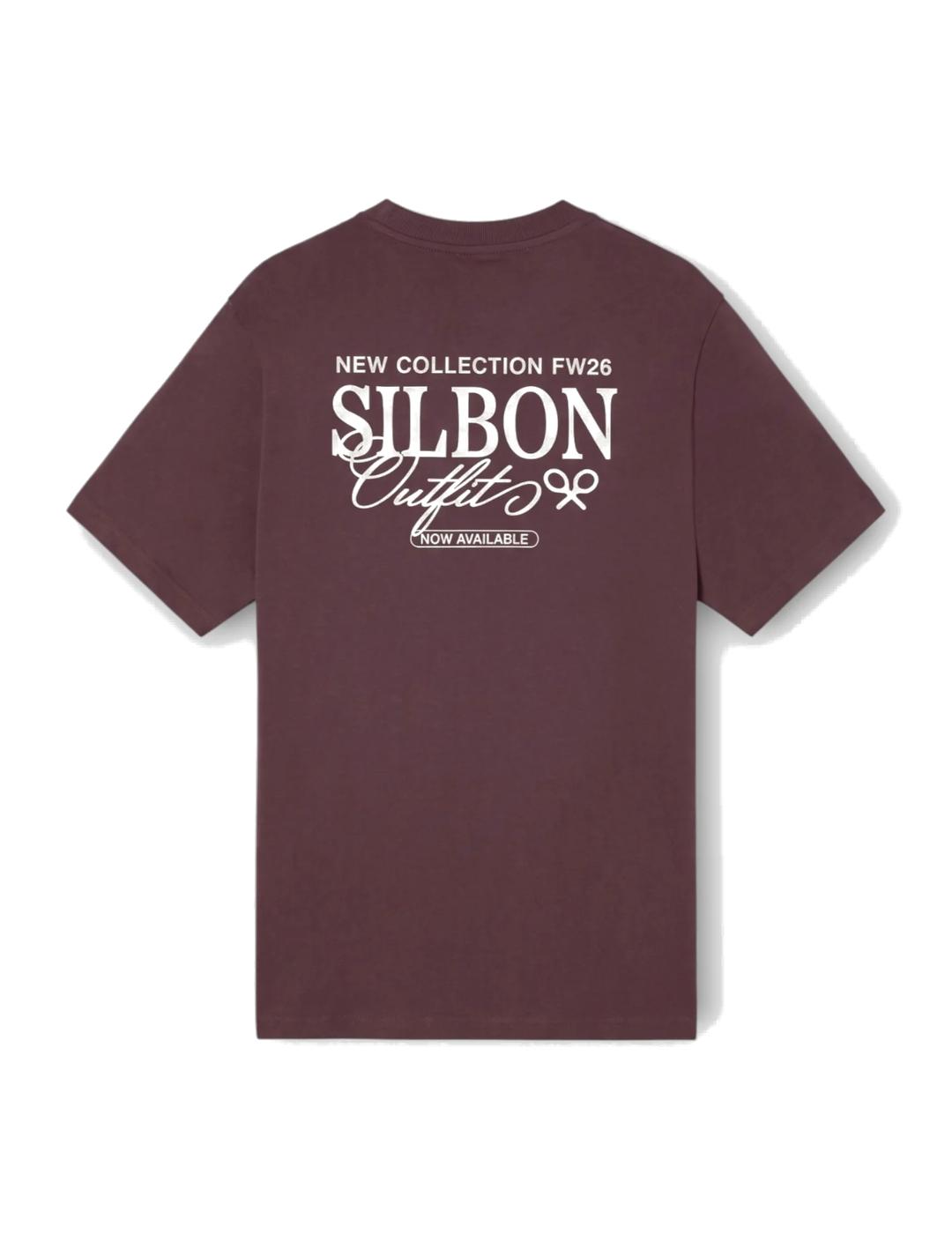 SILBON CAMISETA OUTFITS BURDEOS