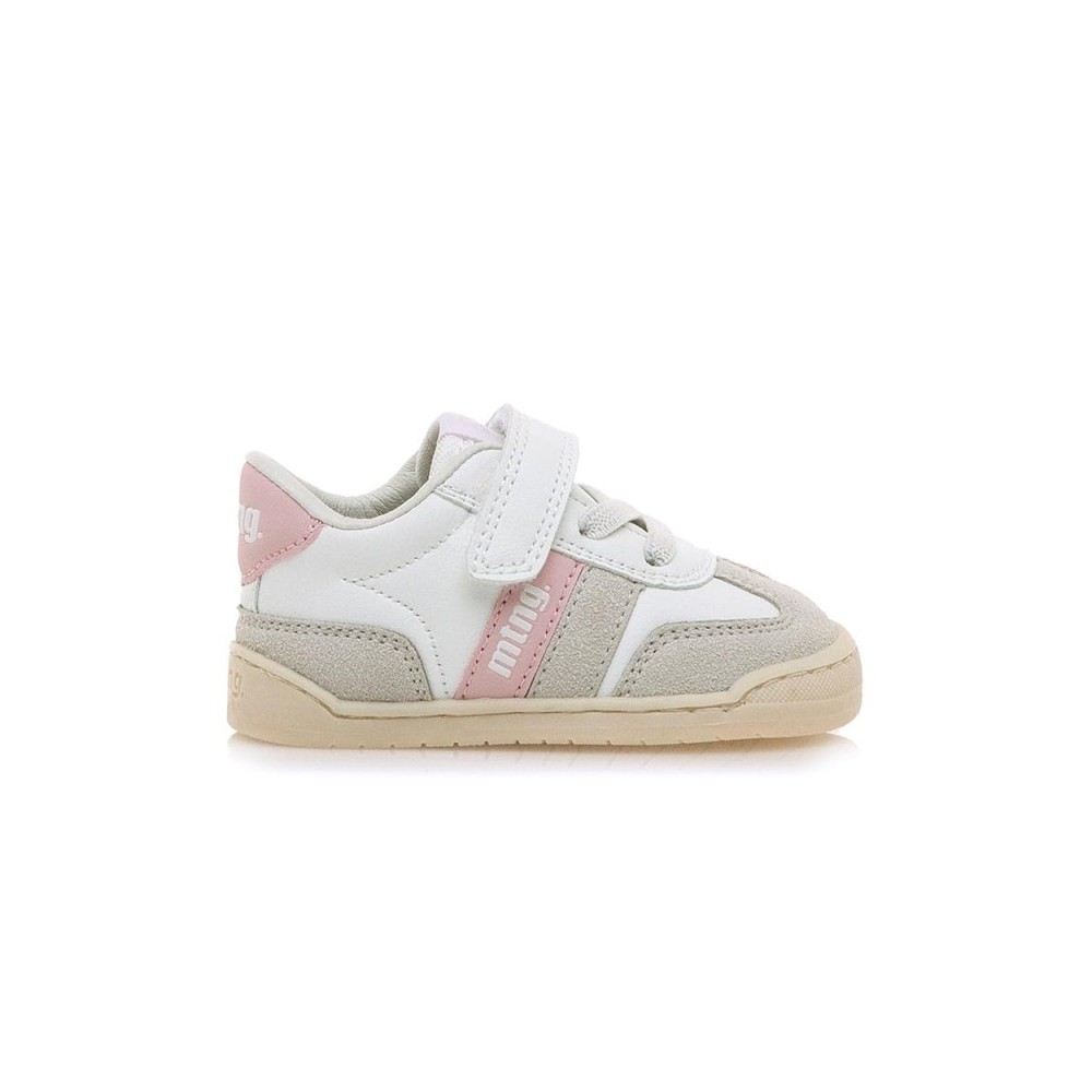 Barefoot Niña Mustang 49060 Blanco-Rosa