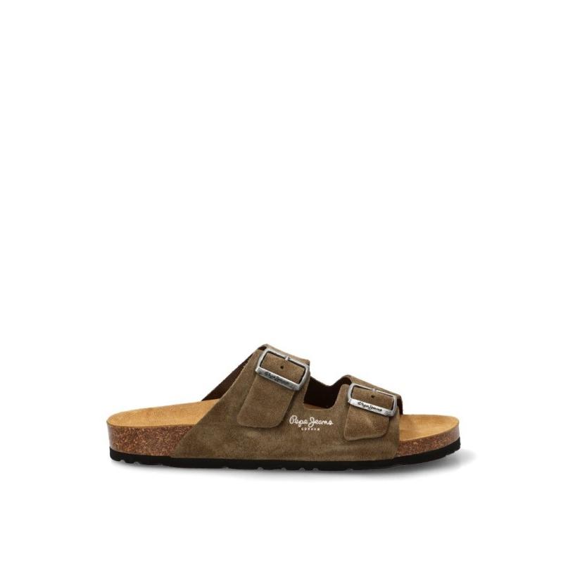 Sandalia Pepe Jeans - Hombre - Suela Plana - Modelo Pms90112 - Color Kakhi