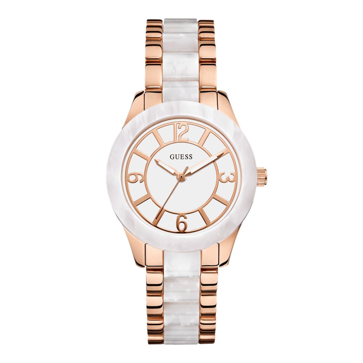 Guess Reloj Mujer Analogico Cuarzo con Correa de Acero y policarbonato W0074L2
