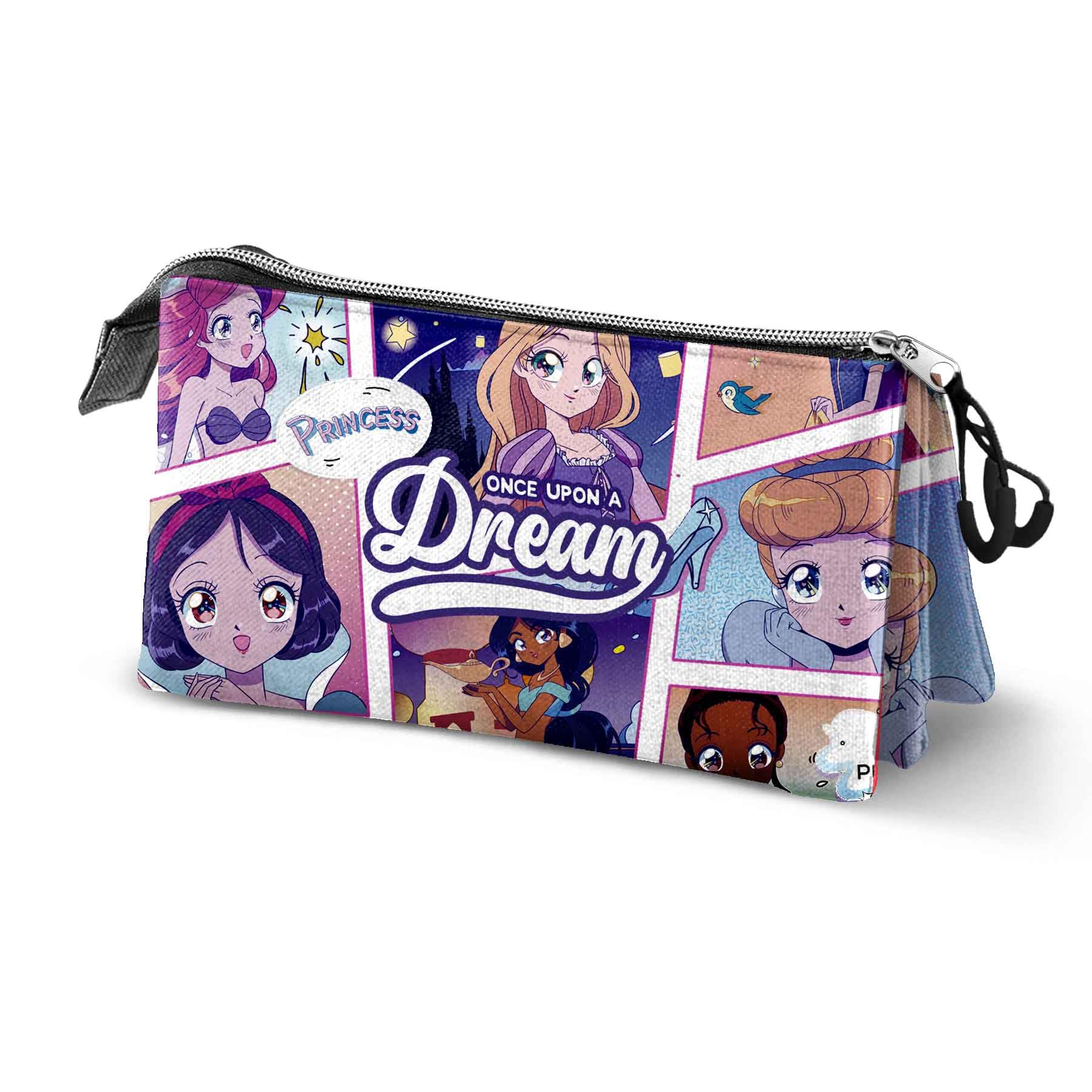 Disney Princess Comic Triple Pencil Case, Multicolour