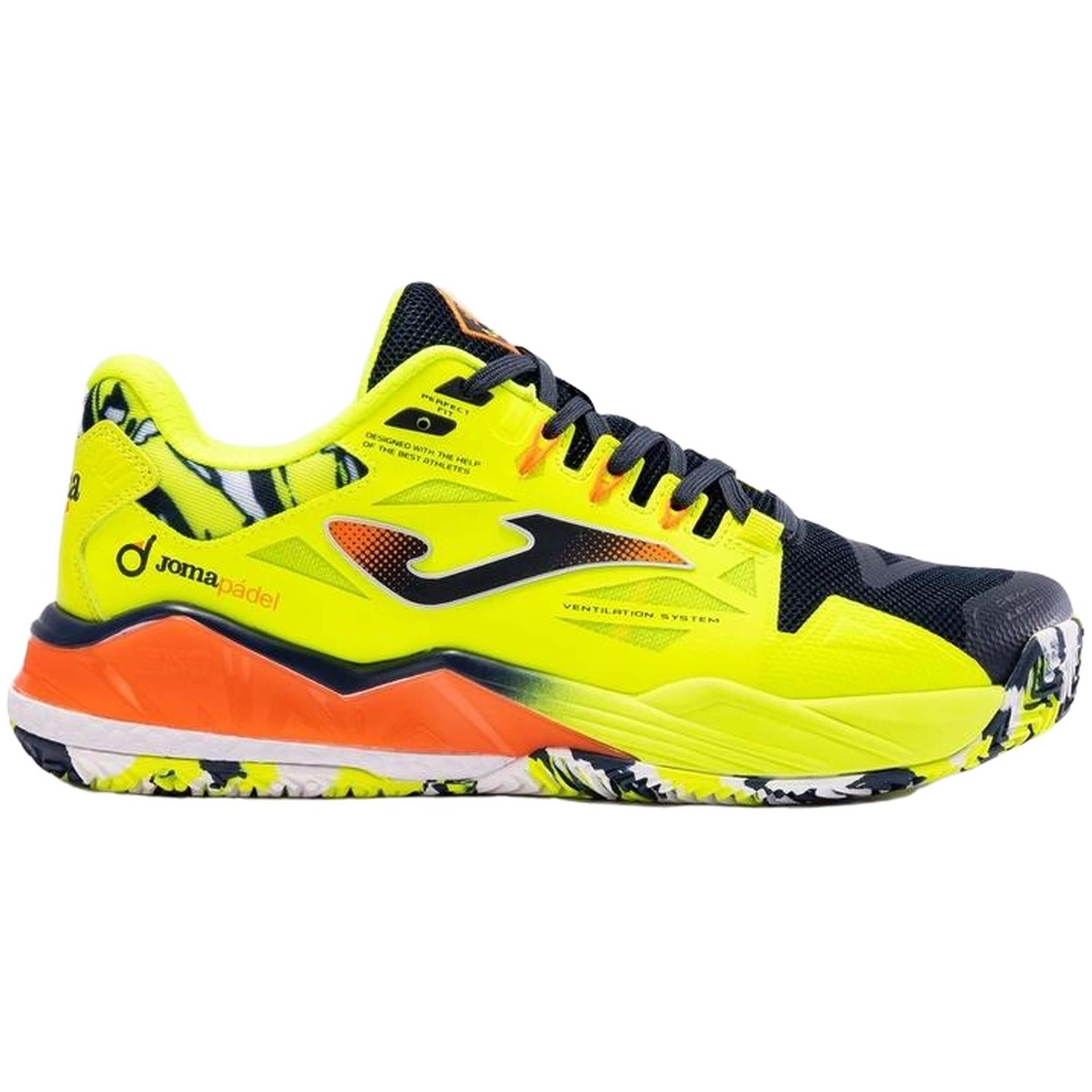 Zapatillas de Padel Joma Spin para hombre en color amarillo