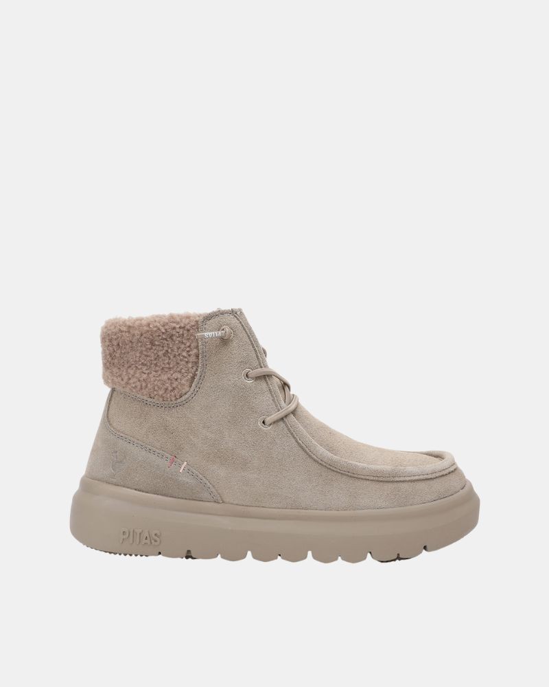 Walking Pitas BERNA Botines Bajos Mujer Beige