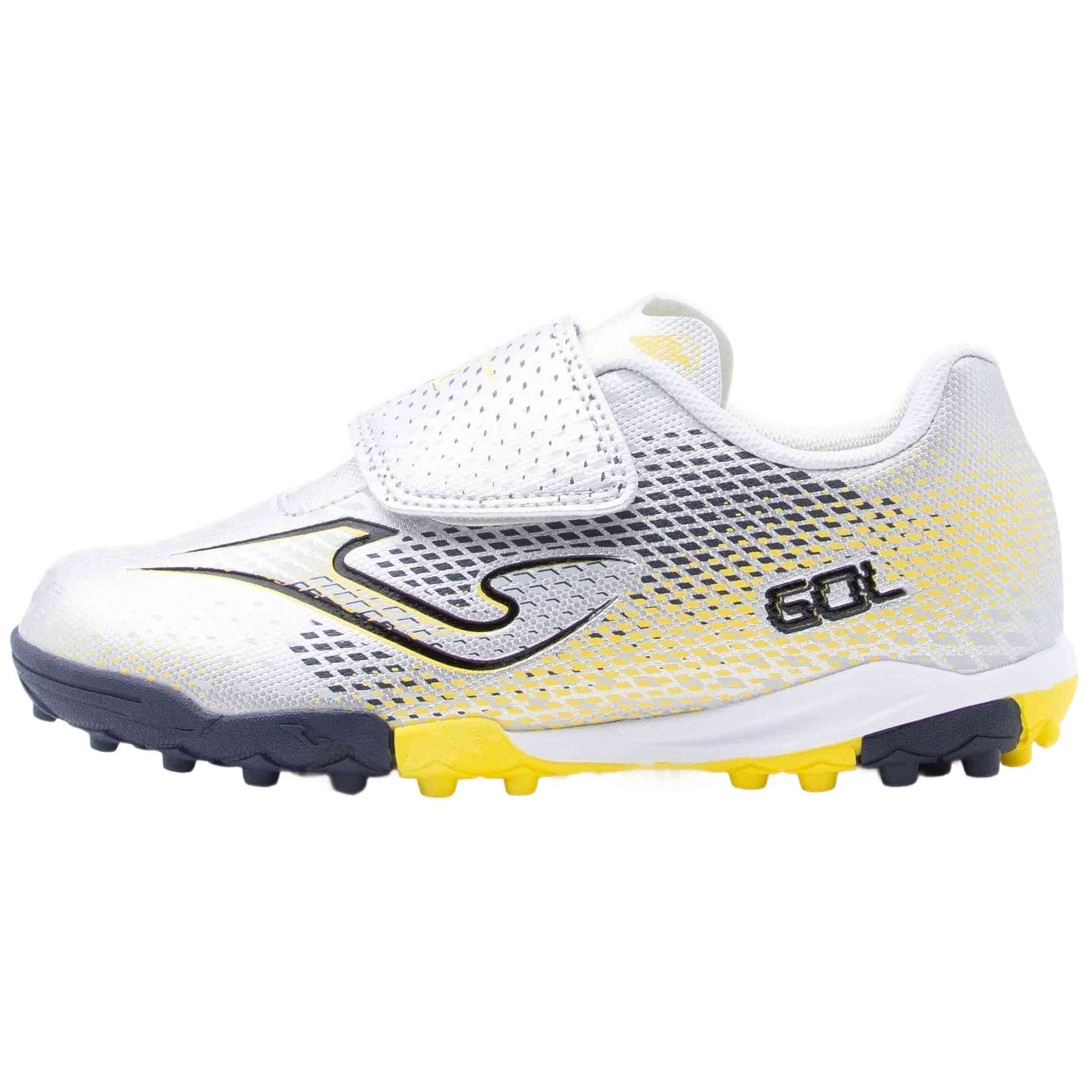 Botas Joma modelo Gol Jr 2612 Gris Claro Turf en color Plata