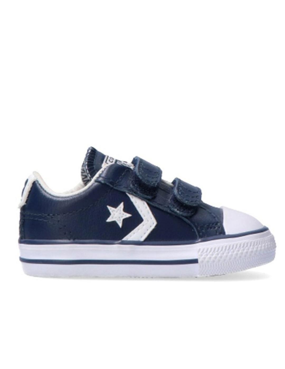 zapatilla converse star player 2v ox marino de bebé.