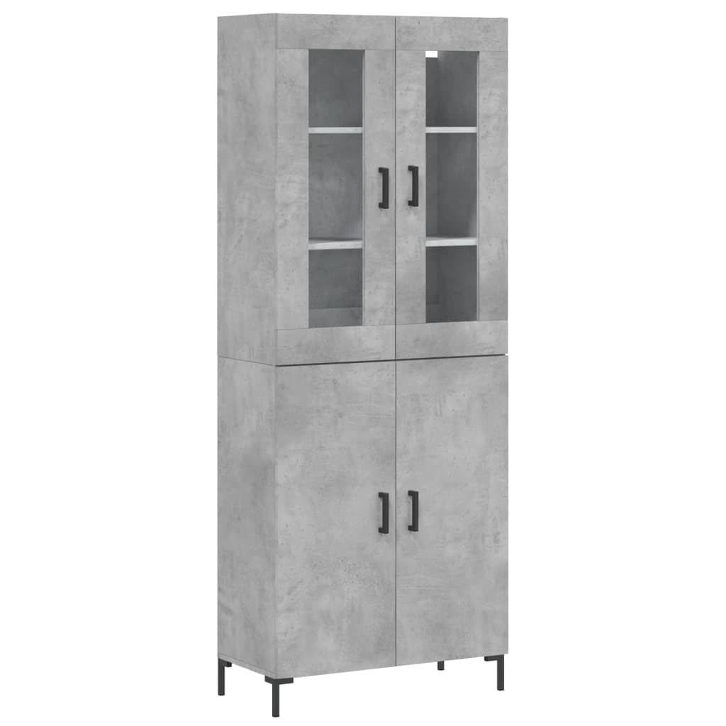 Aparador Alto Vidaxl Madera Contrachapada 69,5x34x180 Cm con 2 Puertas