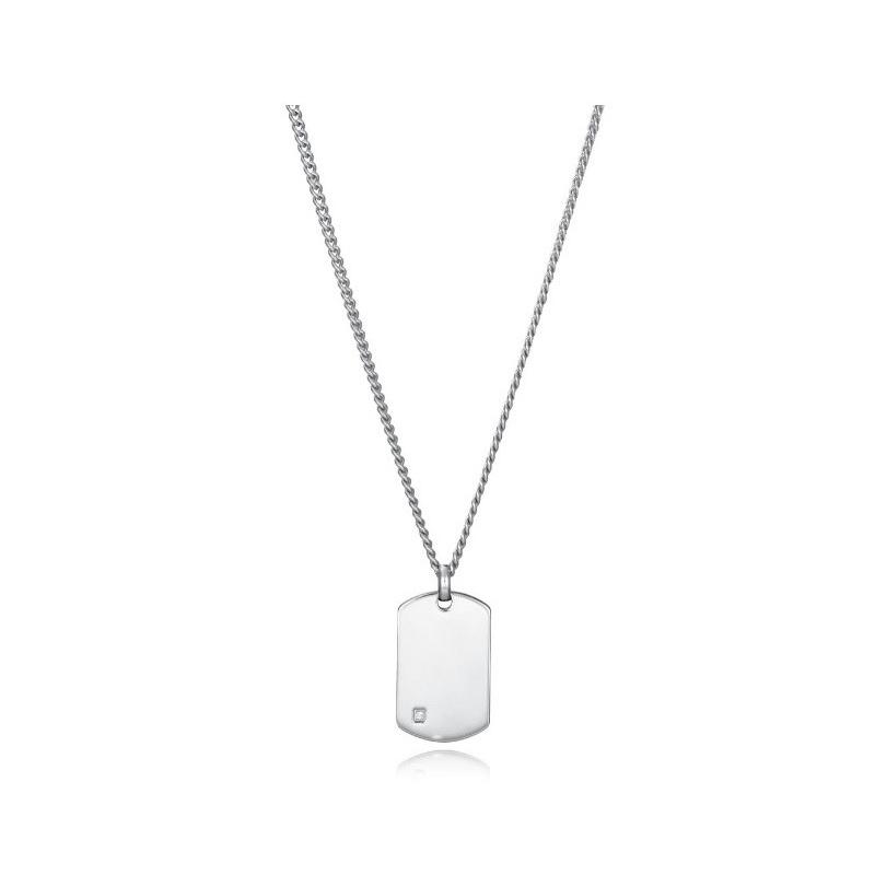 Collar de Hombre Magnum de acero con placa colgante y diamante VICEROY - 6485C01000