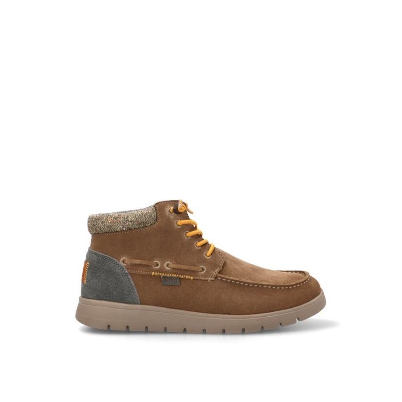 Botin Mustang - Hombre - Suela Plana - Modelo 84812 - Color Taupe