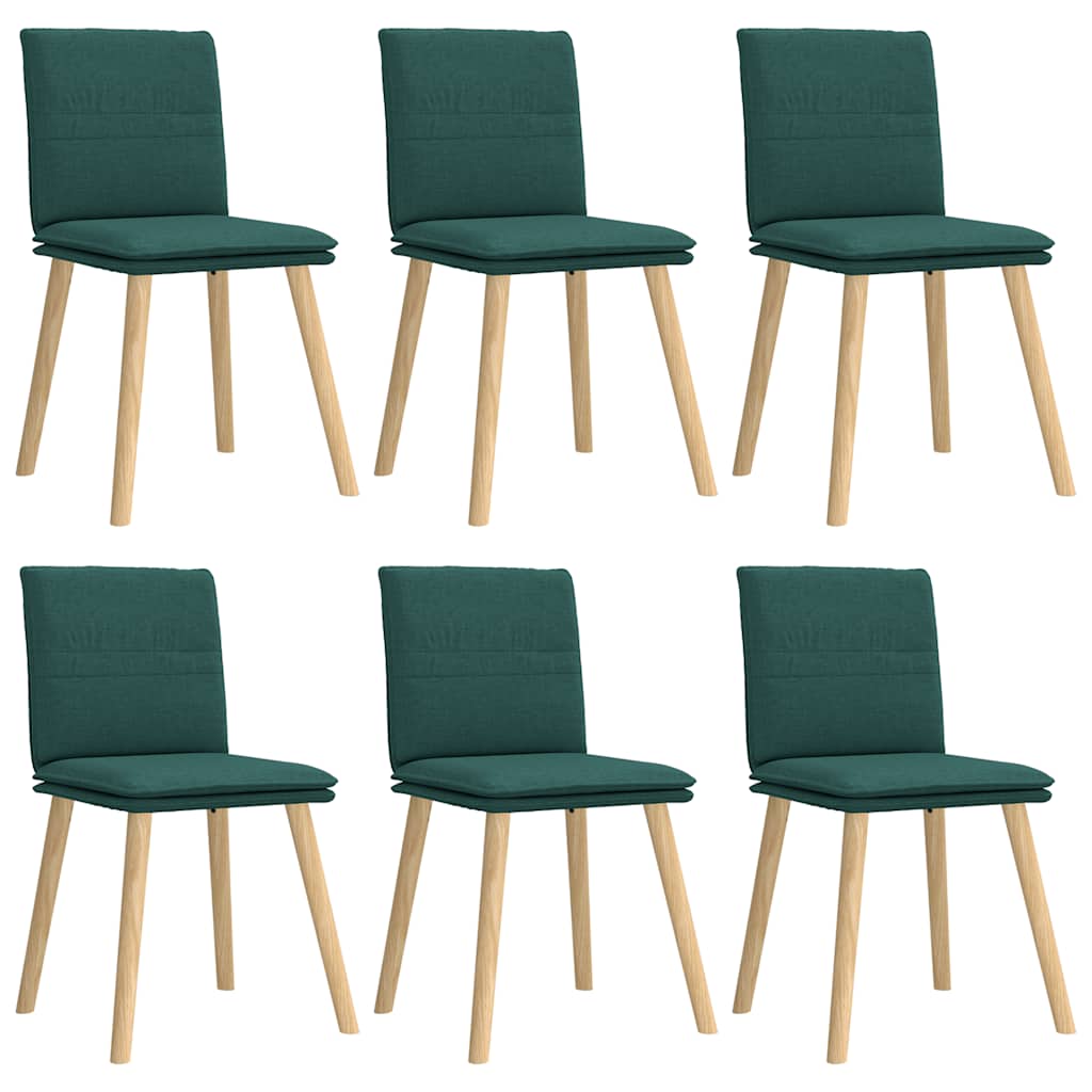 vidaXL Sillas de comedor 6 unidades de tela 45 x 54 x 86 cm Multicolor