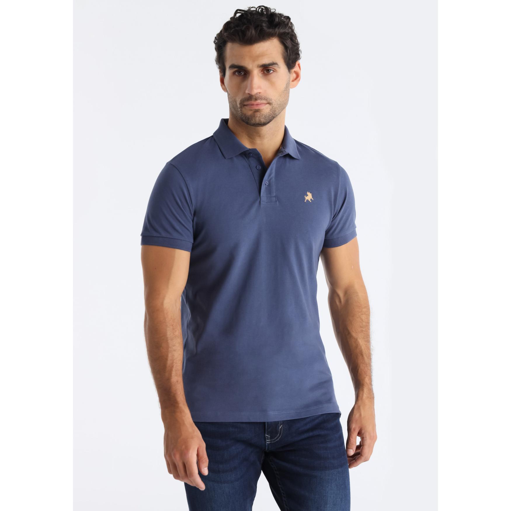 LOIS JEANS - Polo basico manga corta logo toro en el pecho