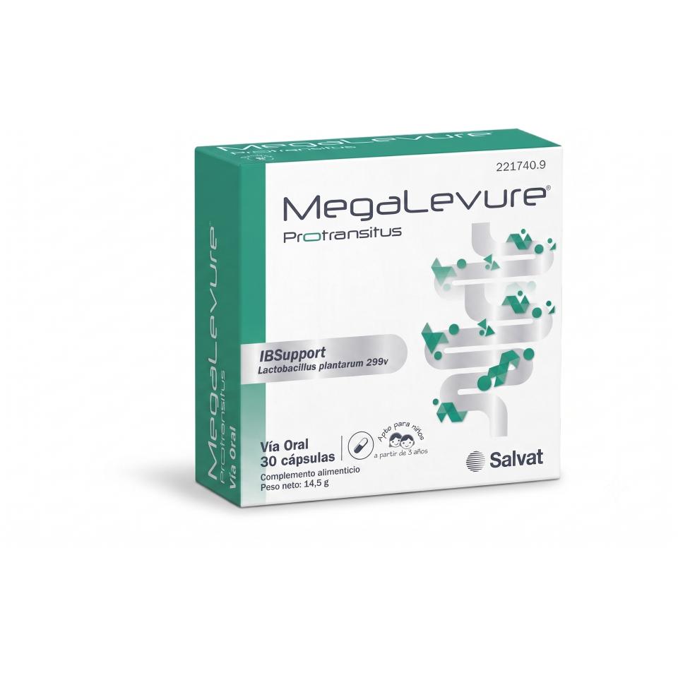 MegaLevure Protransitus - Complemento Alimenticio con Lactobacillus plantarum 299v - 30 Cápsulas
