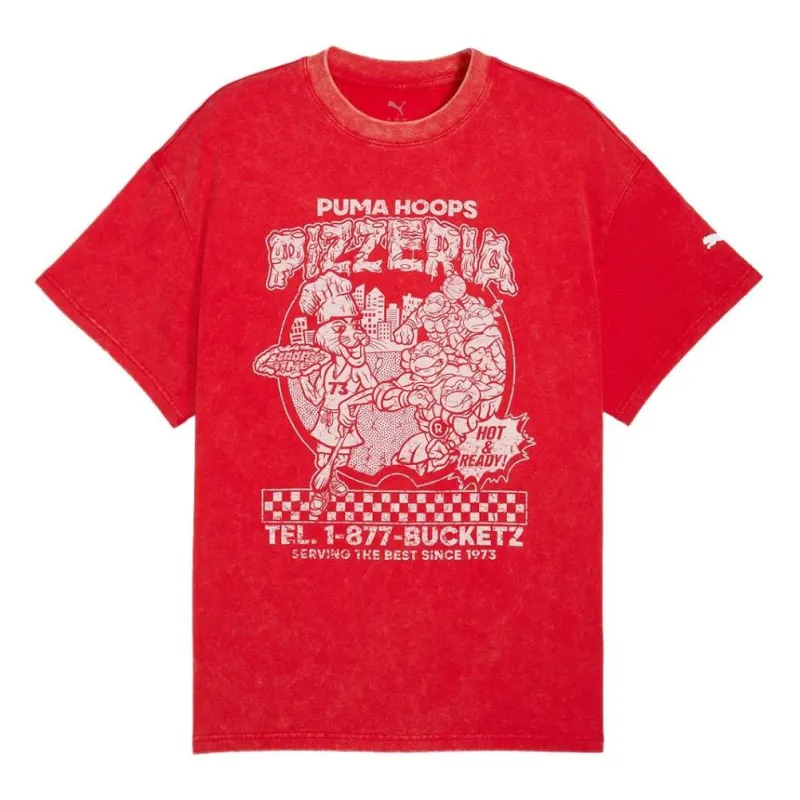 Camiseta Puma Hoops x Tortugas Ninja roja