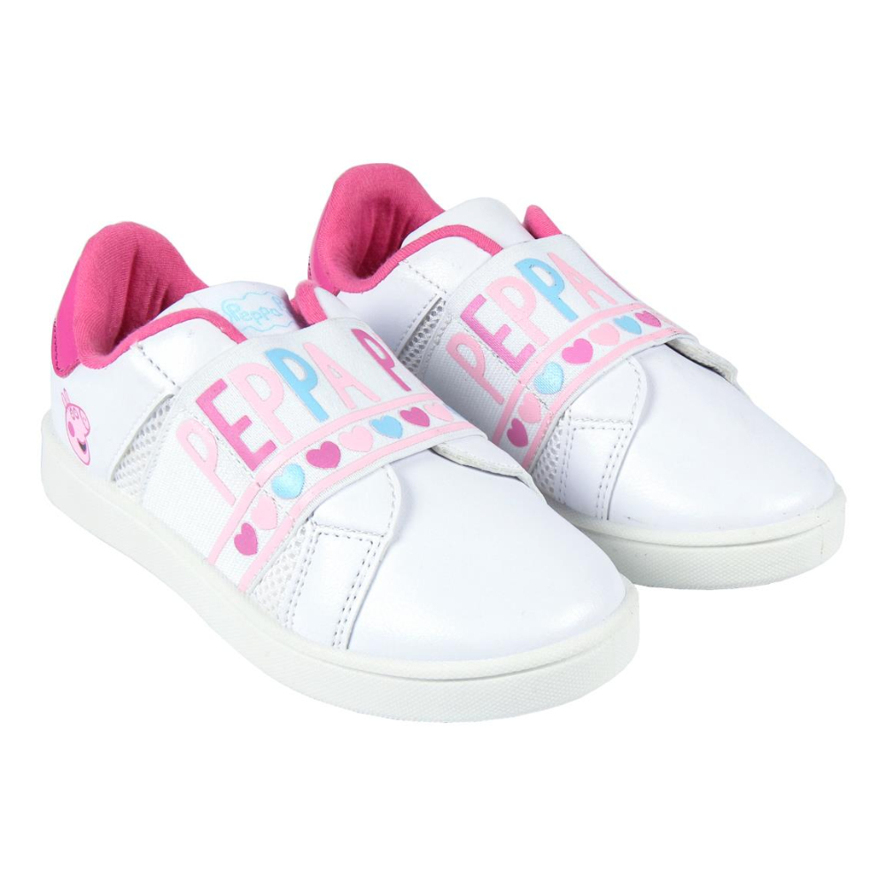 Peppa Pig Cerdá Zapatillas Niña Blanco Banda Elástica Motivo Estampado