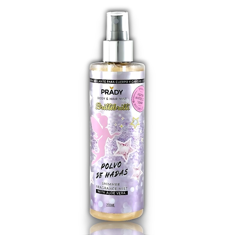 Prady Body & Hair Mist 250ml - karawan Bruma Brillante para Cuerpo y Cabello con Aloe Vera.