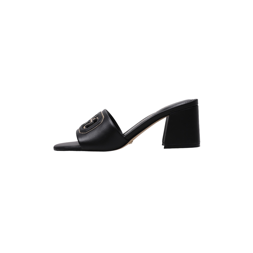 Guess FLJGAS-LEA03 Sandalias De Tacón Mujer Negro