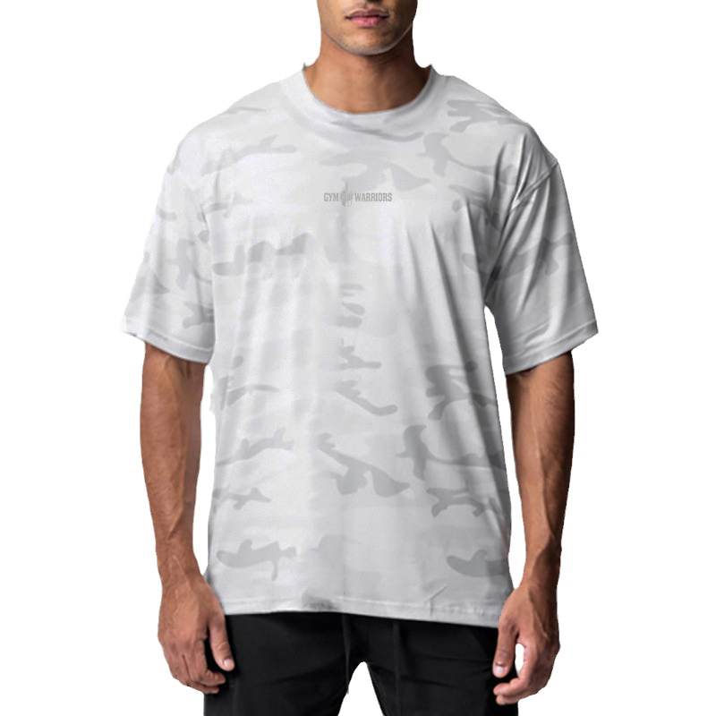 TK Camiseta de Deportes de Verano Transpirable Manga Corta Camuflaje para Jóvenes