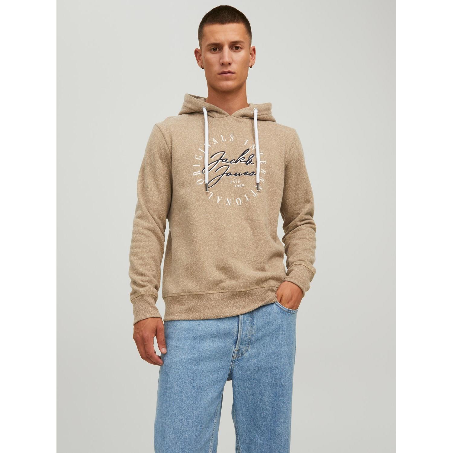 Jack & Jones mod. 12216533 Sudadera con capucha y letras branding bordadas