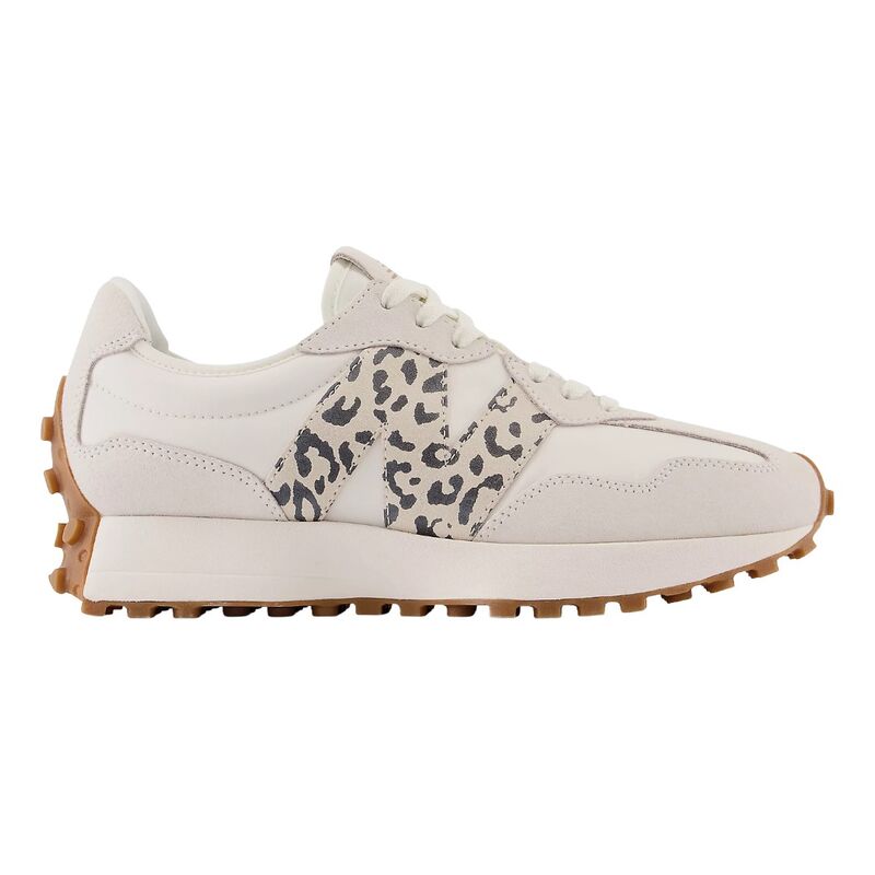 Zapatillas New Balance Blancas 327 Sea Salt con N de Leopardo Cómodas y Versátiles