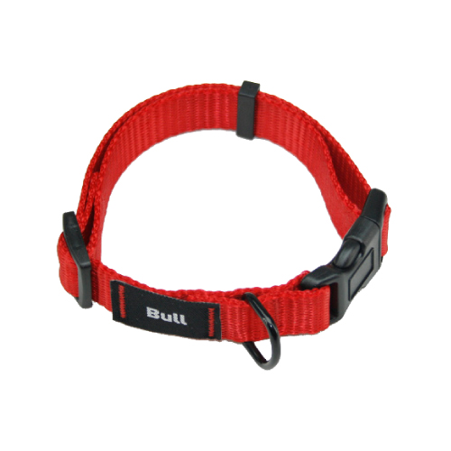 Collar para Perro de Nylon Yagu Liso Rojo | Talla T-3 Ajustable (33-50 cm).