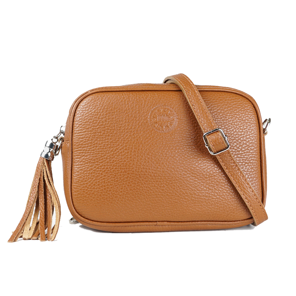 1990s Bolso de Piel con Pompón y Bandolera para Mujer - Diseño Sencillo y Versátil
