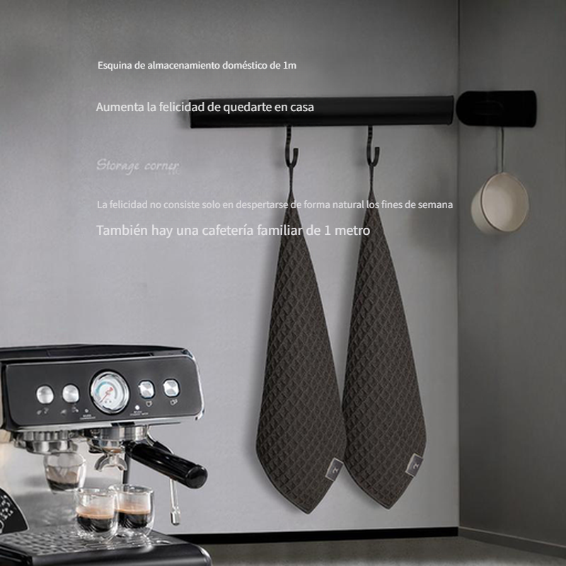 3 pzs--Paño para máquina de café y barra, paño cuadrado de limpieza para café, multifunción doméstico, absorbente, bayeta de limpieza para cocina