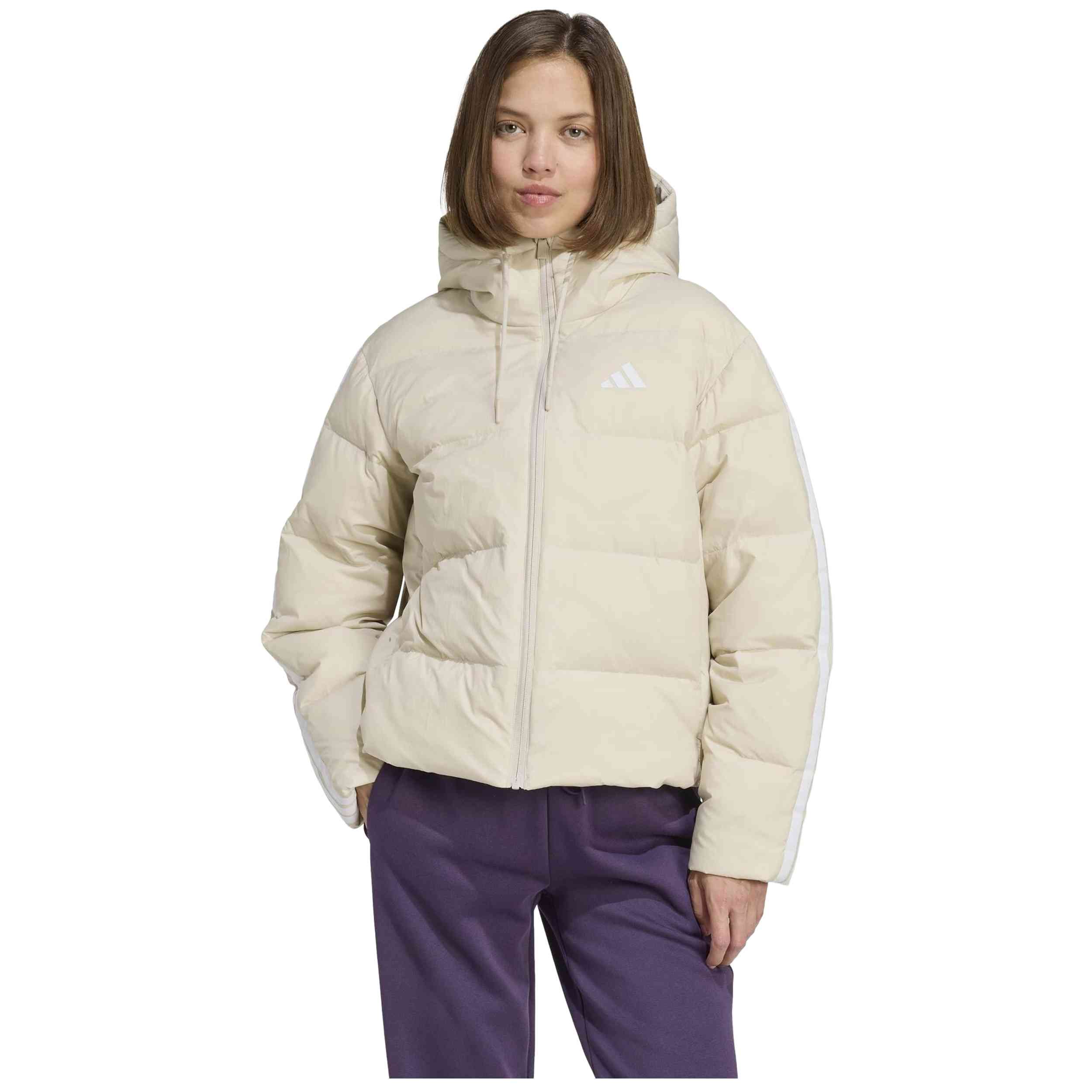 Abrigo Adidas modelo Essentials Climawarm 3-Stripes para Mujer en color Beige
